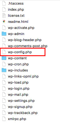 wp-config.phpの場所